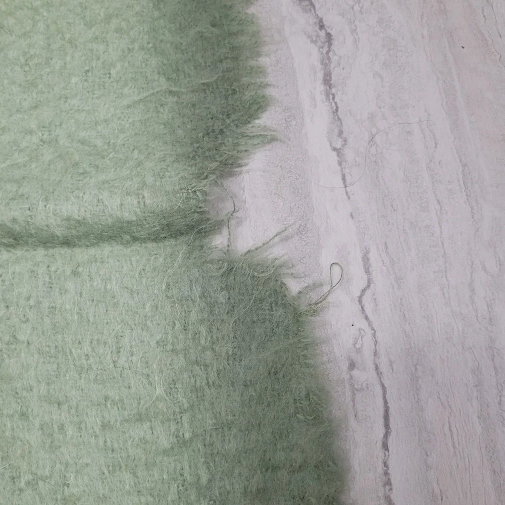 Compagnia Lane Preziose 100% Mohair Green Blanket 58x55
